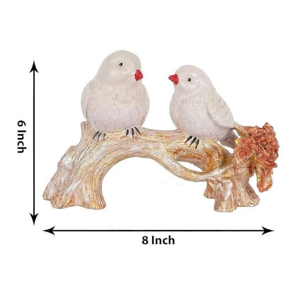 Resin Handcrafted Birds Couple On Tree Showpiece Bird Statue For Home Dcor Living Room Bedroom Table Top Antique Garden Decoration Items - Image 2