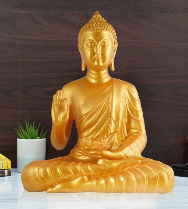 Buddha Idol Statue Showpiece Gift Gifting Item Polystone Home Decor Decoration