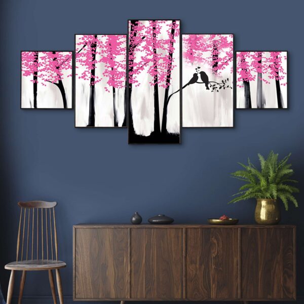 Set Of Five Framed Digital Wall Painting