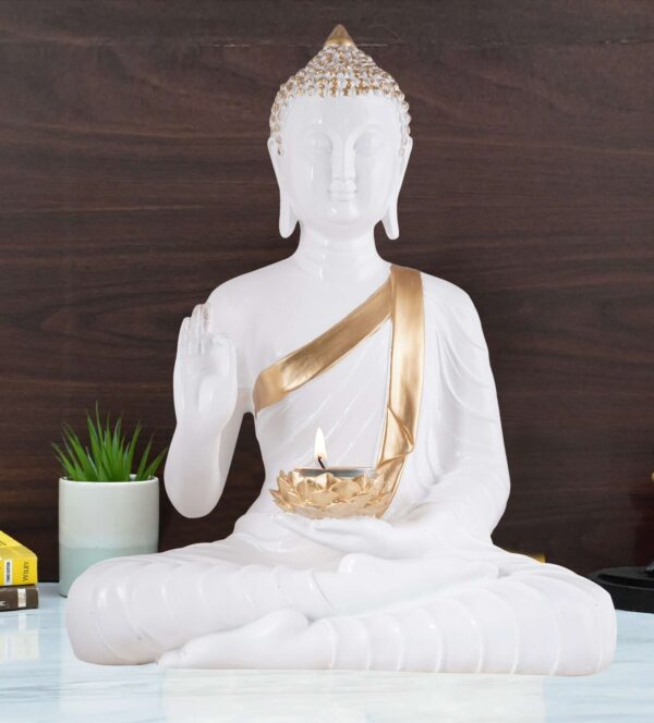 Buddha Idol Statue Showpiece Gift Gifting Item Polystone Home Decor Decoration