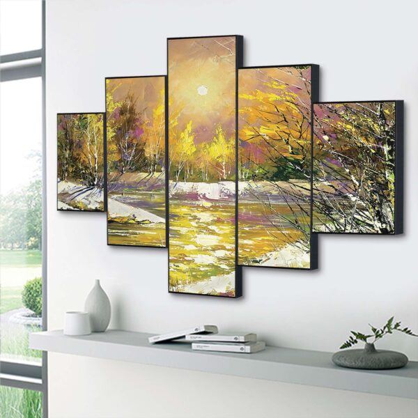 Set Of Five Framed Digital Wall Painting - Image 4