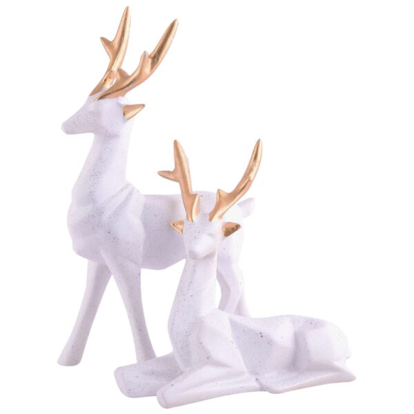 Resin Deer Head Showpiece Animal Figurine for Table Top Good Luck Vaastu Statue - Image 3