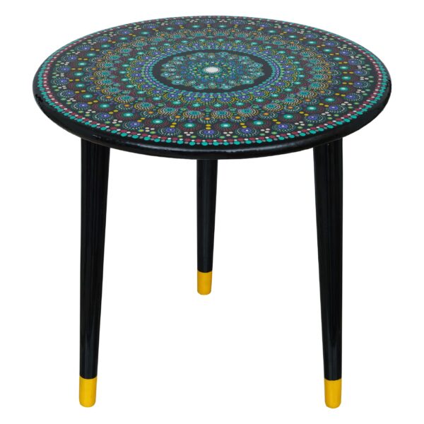 Wooden Round Side Table | Epoxy End Table | Coffee Table | Mid Century Modern Resine | Living Room Furnitur - Image 3